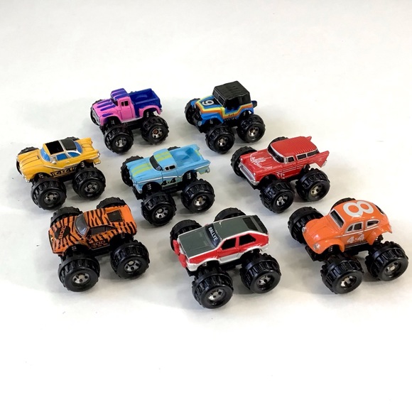 Galoob Toys Micro Machines Monster Trucks Lot Of 8 Vintage 98s